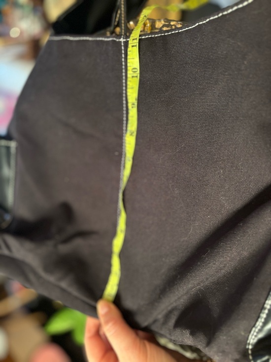 Givenchy Parfums Black Canvas & Leather Hobo Tote Bag Tassel Large Purse • Rare - Picture 13 of 16